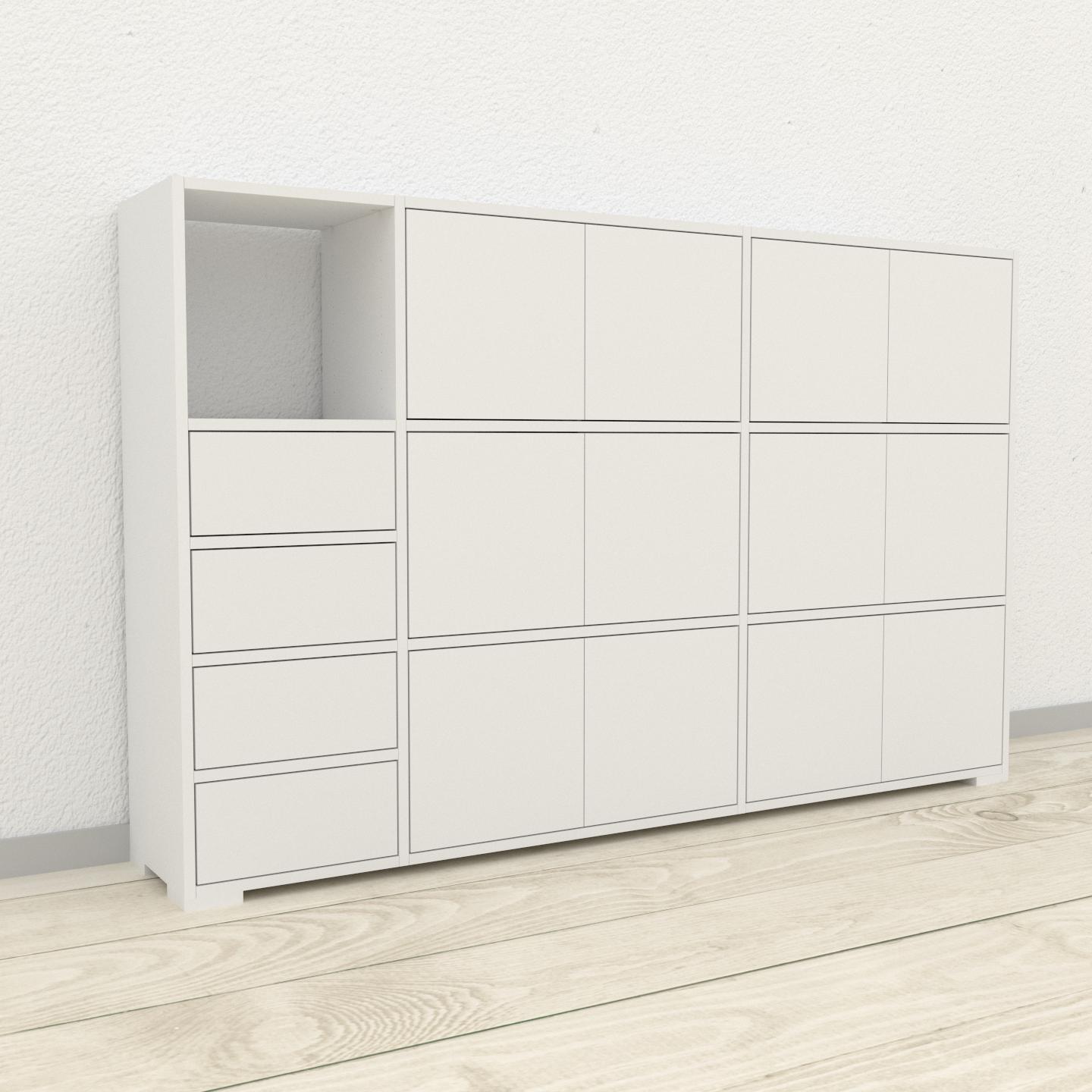 Aktenschrank Weiß - Büroschrank: Schubladen in Weiß & Türen in Weiß